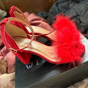 Red fussy heels